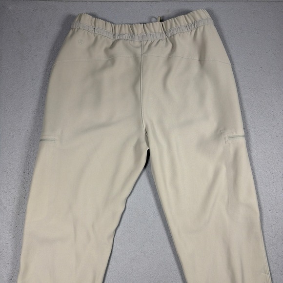 Lululemon Relaxed Mid Rise Cargo Pant Women 10 Raw Linen Drawcord Utility Casual - Picture 7 of 10